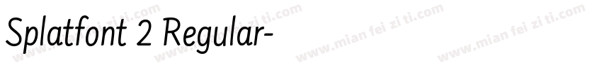Splatfont 2 Regular字体转换